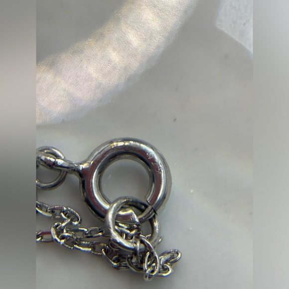 Fringe Necklace - Sterling Silver Long Tie Necklace - Picture 13 of 16